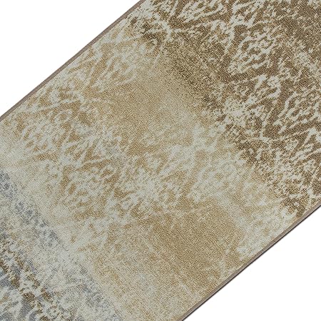 casa pura Vintage Teppichläufer | im angesagten Shabby Chic Look | hochwertige Meterware, gekettelt | Kurzflor Teppich Läufer