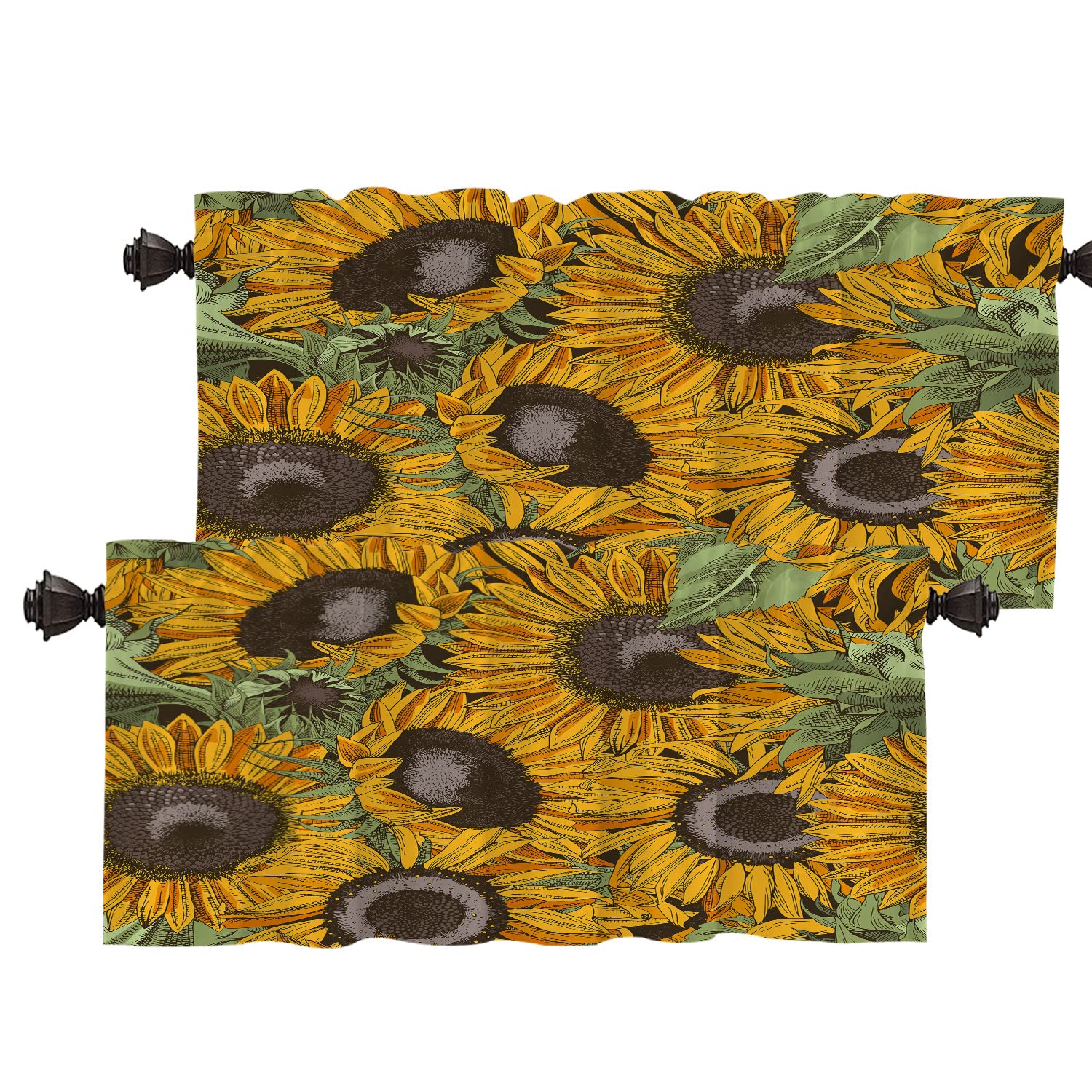 Batmerry Bright Seamless Sunflowers Window