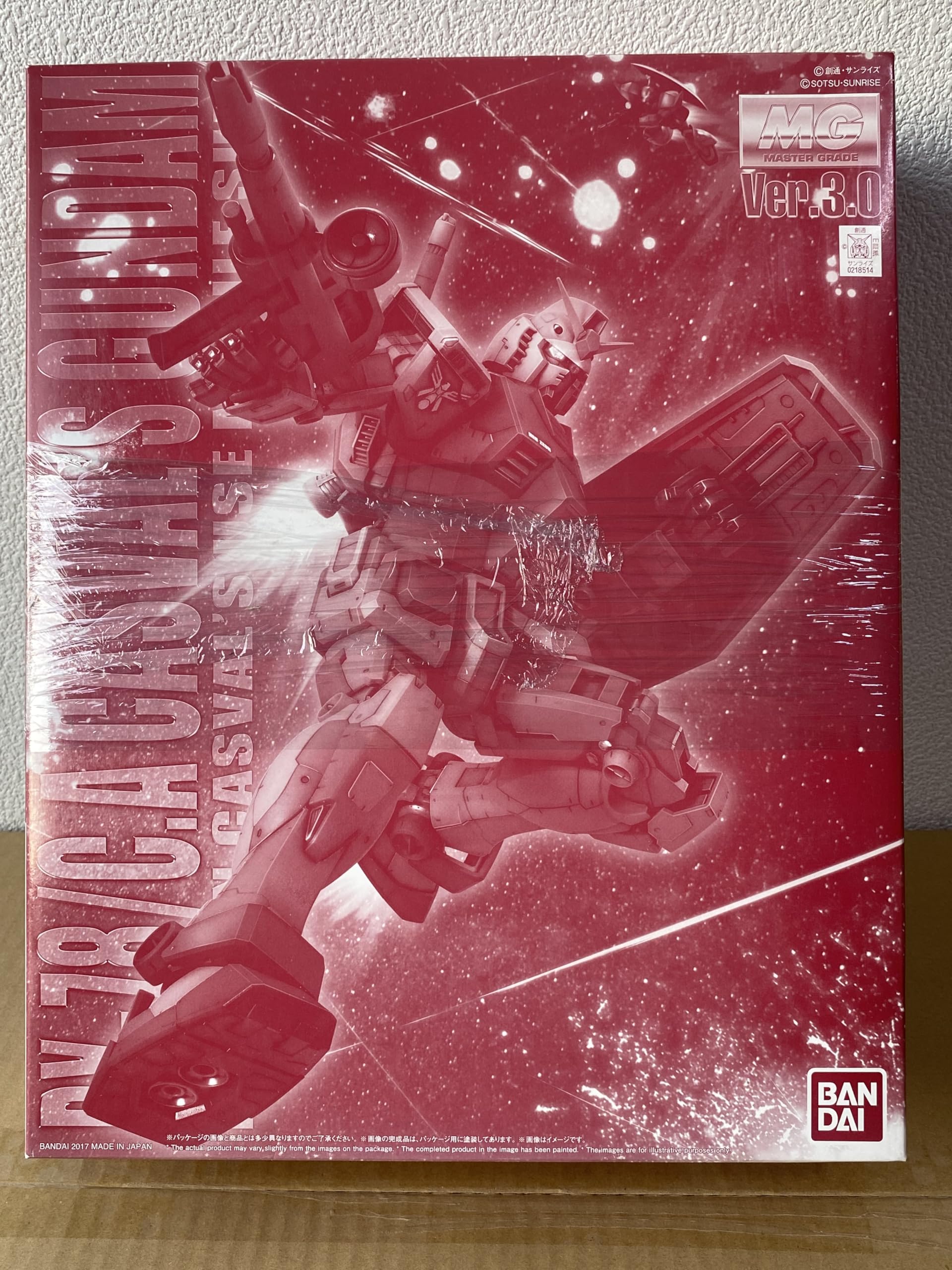 BANDAI MG 1/100 RX78/C.A CASVAL'S Gundam Ver 3.0 Plastic Kit