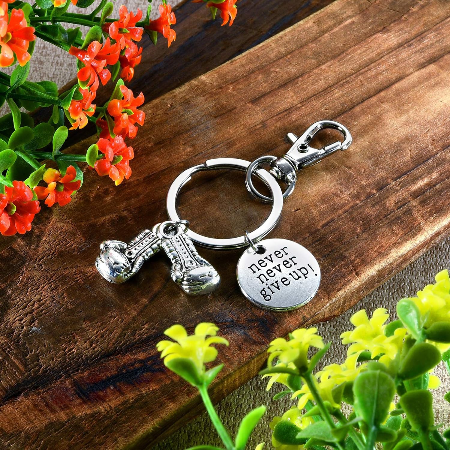 JSDDE Boxing Glove Pendant Key Ring, Metal Keychain with Unique Design for Any Occasion, Silver, Schlüsselanhänger - Image 3