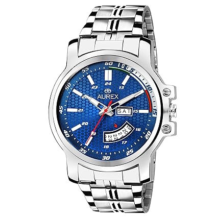 Analog Blue Dial Day and Date Functioning Mens and Boys Watch (AX-GR109-BLC)