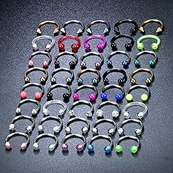 D.Bella 40pcs Septum Rings 16G Septum Jewelry