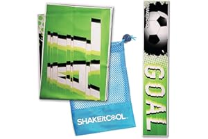 SHAKEitCOOL Original Cooling Towel – Be Cool in Style - Heat Relief, Soft, Lightweight, Sun Protection, Easy Clean - Perfect for Biking, Running, Yoga, Gym, Gardening - Soccer