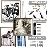 KALOUR 76pcs Art Set Sketching Drawing Kit with Tutorial Book and Sketchbook view 6