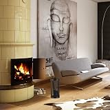 Relaxdays Modern Steel Fire Irons 5-Piece Fireplace Companion Set Black view 2
