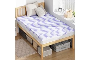 BedsPick Mattress Topper Twin XL - College Dorm 2 inch Gel Infused Memory Foam XL Twin Mattress Toppers,Soft Foam Pad Toppers for Pressure Relief,CertiPUR Certified,Twin XL Size