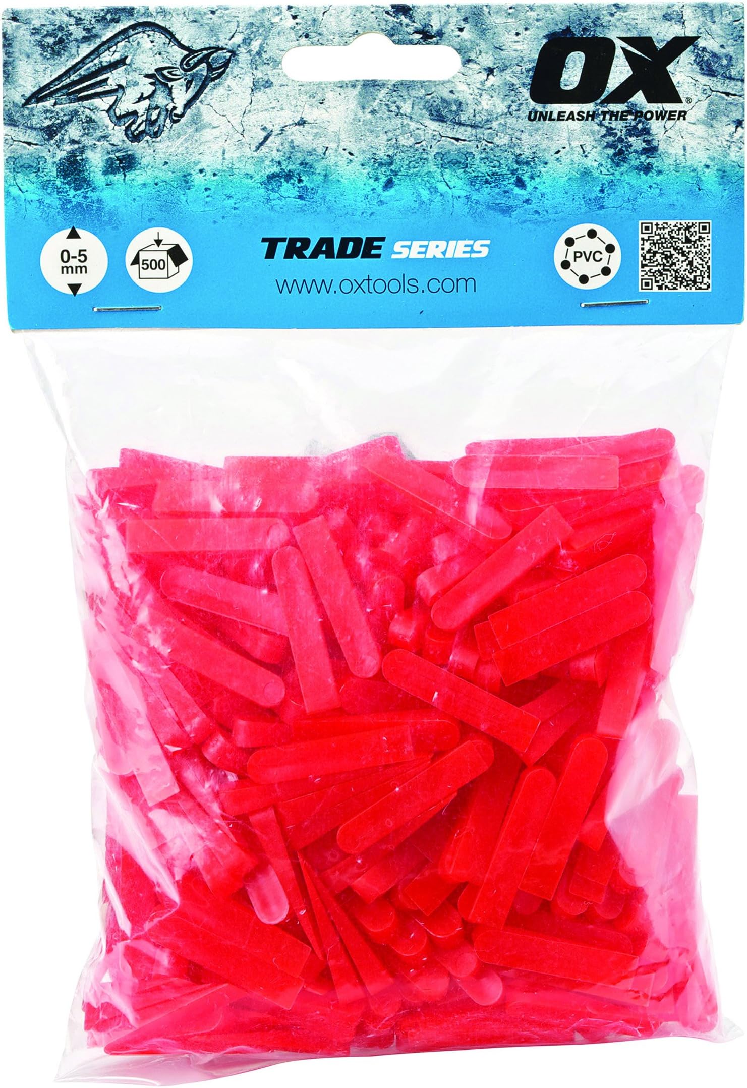 OXTools OX-T160605 OX Trade Red Tile Wedges, 6 mm (Pack of 500)