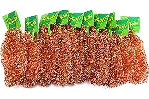 YETHAN Copper Scouring Pad, Scrubbing Scour Pads 10 Pcs/Pack, Pure Copper, 13g / Pc