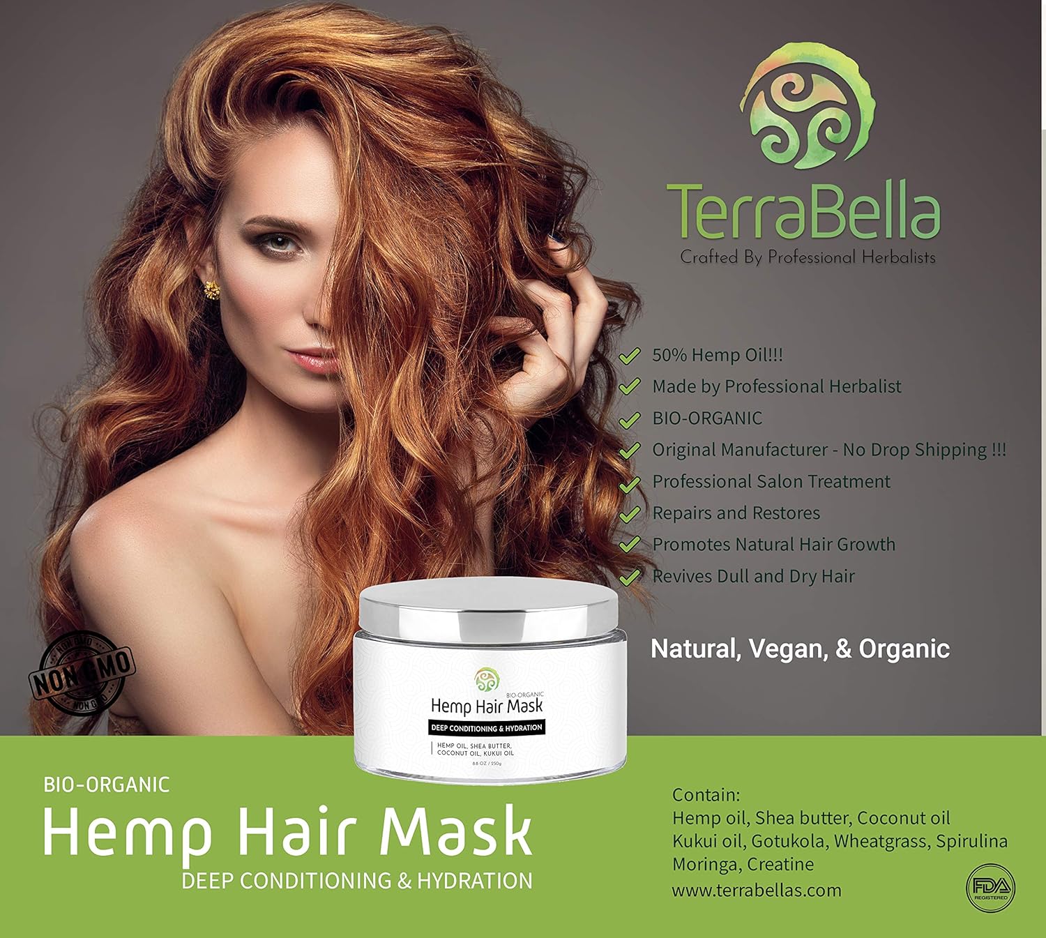 Amazon Com Terrabella Hair Mask Bio Organic Professional Salon