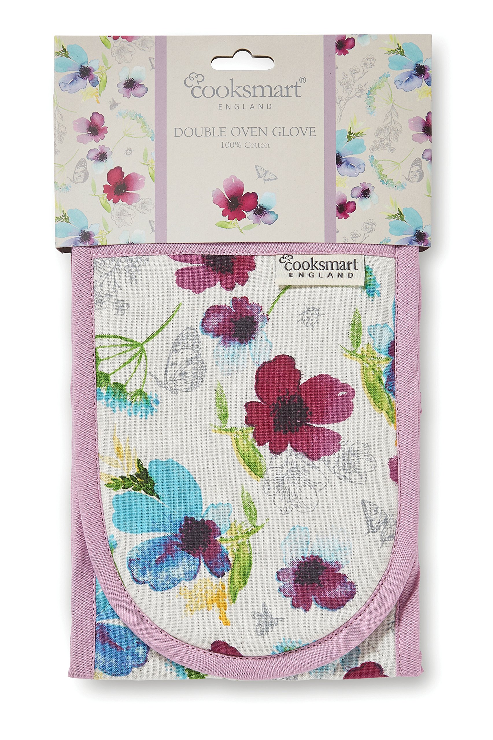 Cooksmart Chatsworth Floral Double Oven Gloves