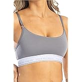 Fishers Finery Women's Light Support Adjustable Spaghetti Strap Everyday Bralette: Full Coverage Bra with Wire Free Band