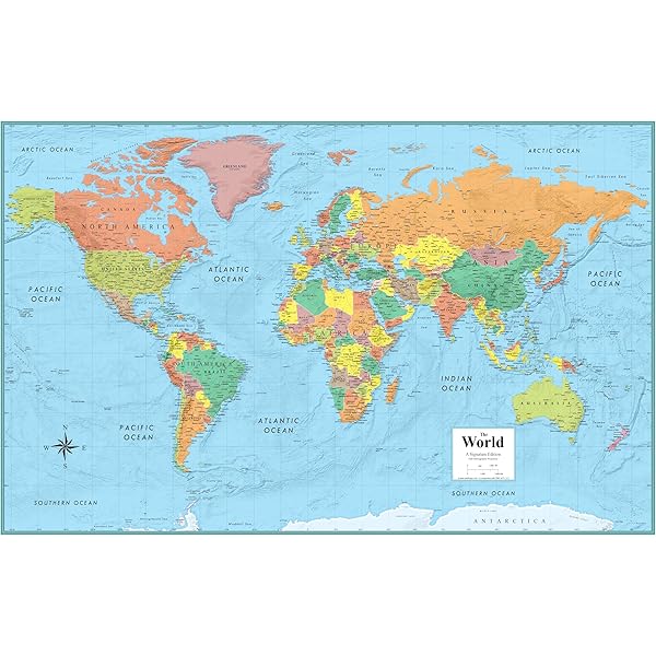 Rand McNally Classic Edition World Wall Map – Laminated Rolled
