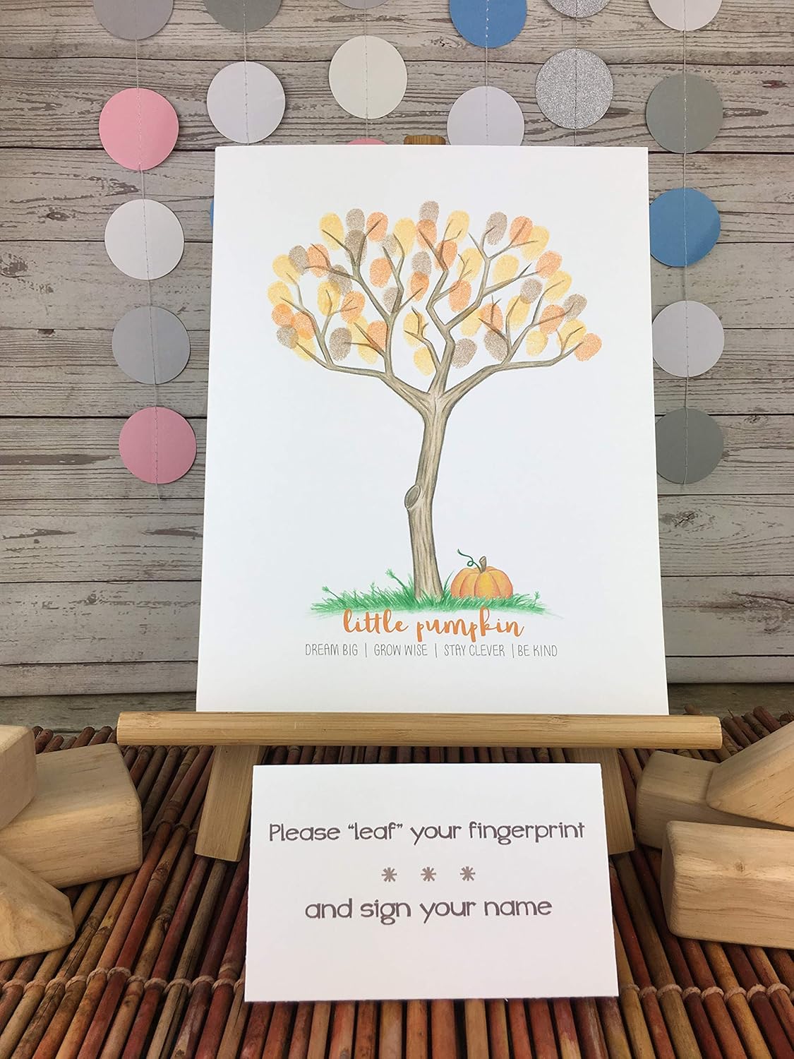 baby shower fingerprint tree