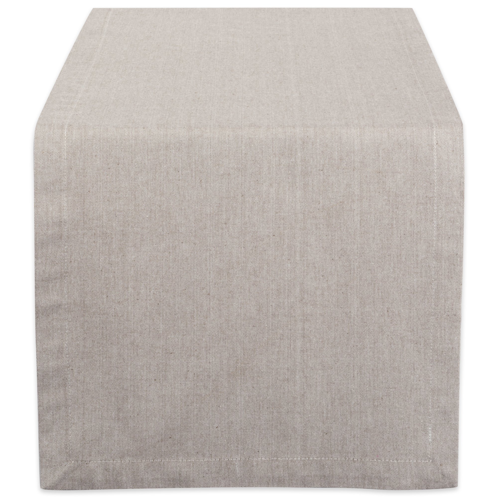 DII CAMZ38733 Stone Solid Chambray, Table Runner 14x72, Chambray Stone โ image 1