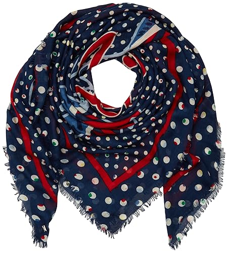 Tommy Hilfiger Damen Schal Scarf, Mehrfarbig (Percy Logo Prt 495), One size (Herstellergröße: OS)