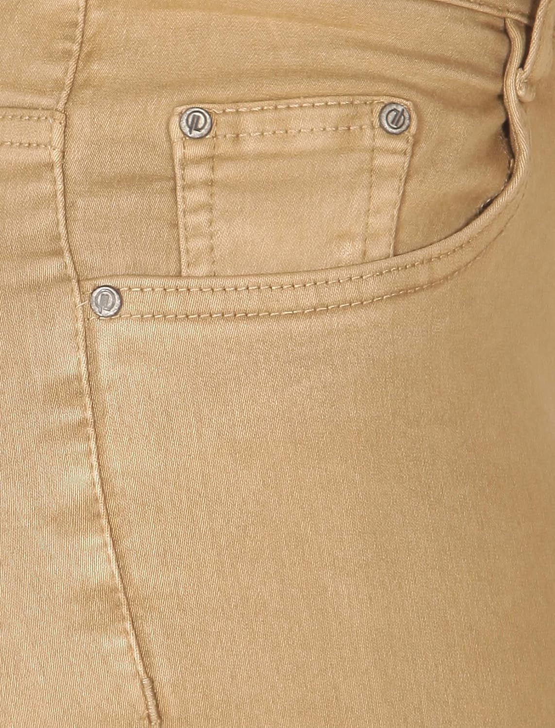 women's high rise stretchable dark beige jeans