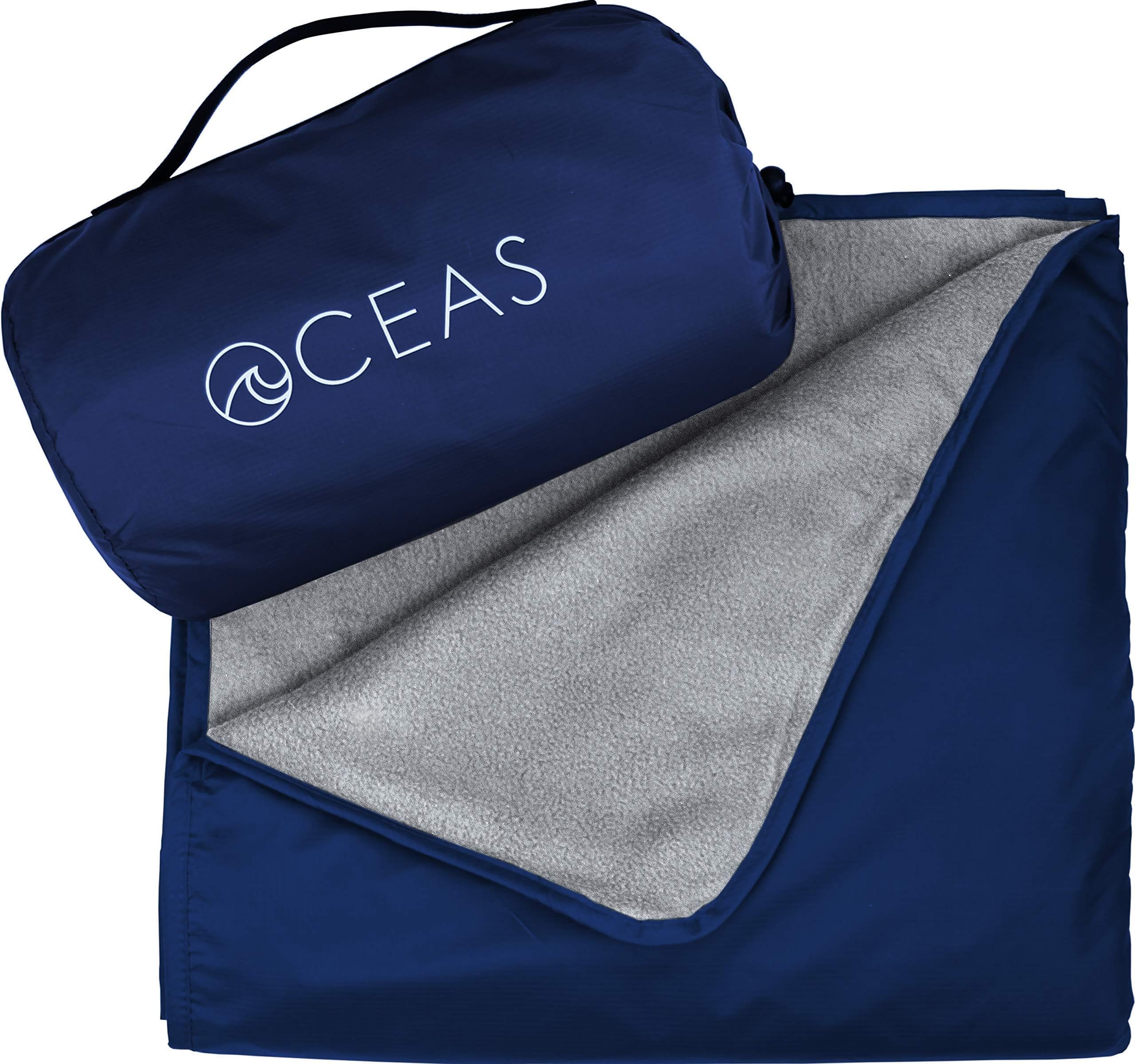 Oceas Outdoor Waterproof Blanket Warm Fleece Great for Camping, Outdoor Festival, Beach, and Picnic Use – Extra Large All Weather and Waterproof Throw Blanket