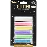 Darice, 6 Piece, Pastel Color Fine Glitter