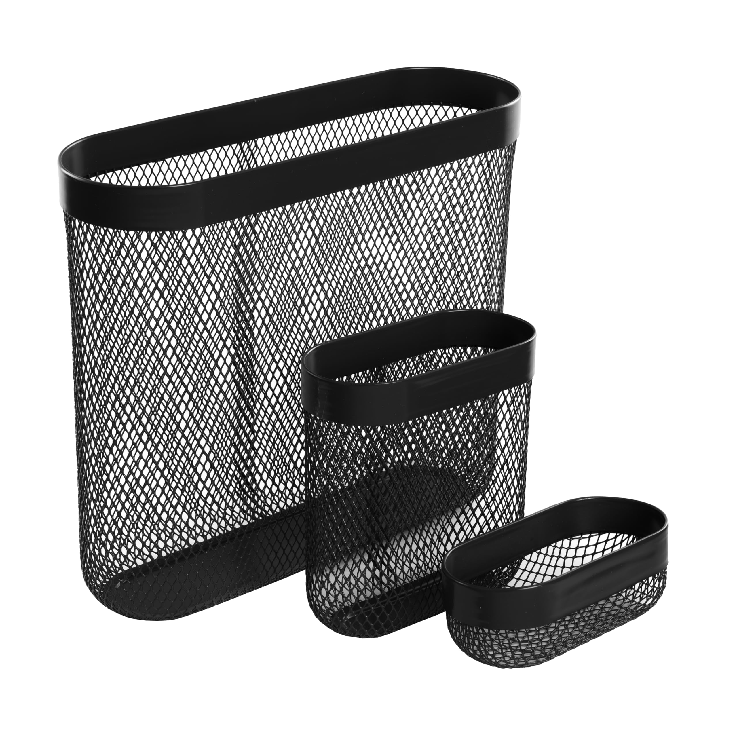 Ikea SKADIS Mesh Baskets with Hooks for Pegboard, Black, Large, Medium & Small, 405.699.43 - Set of 3