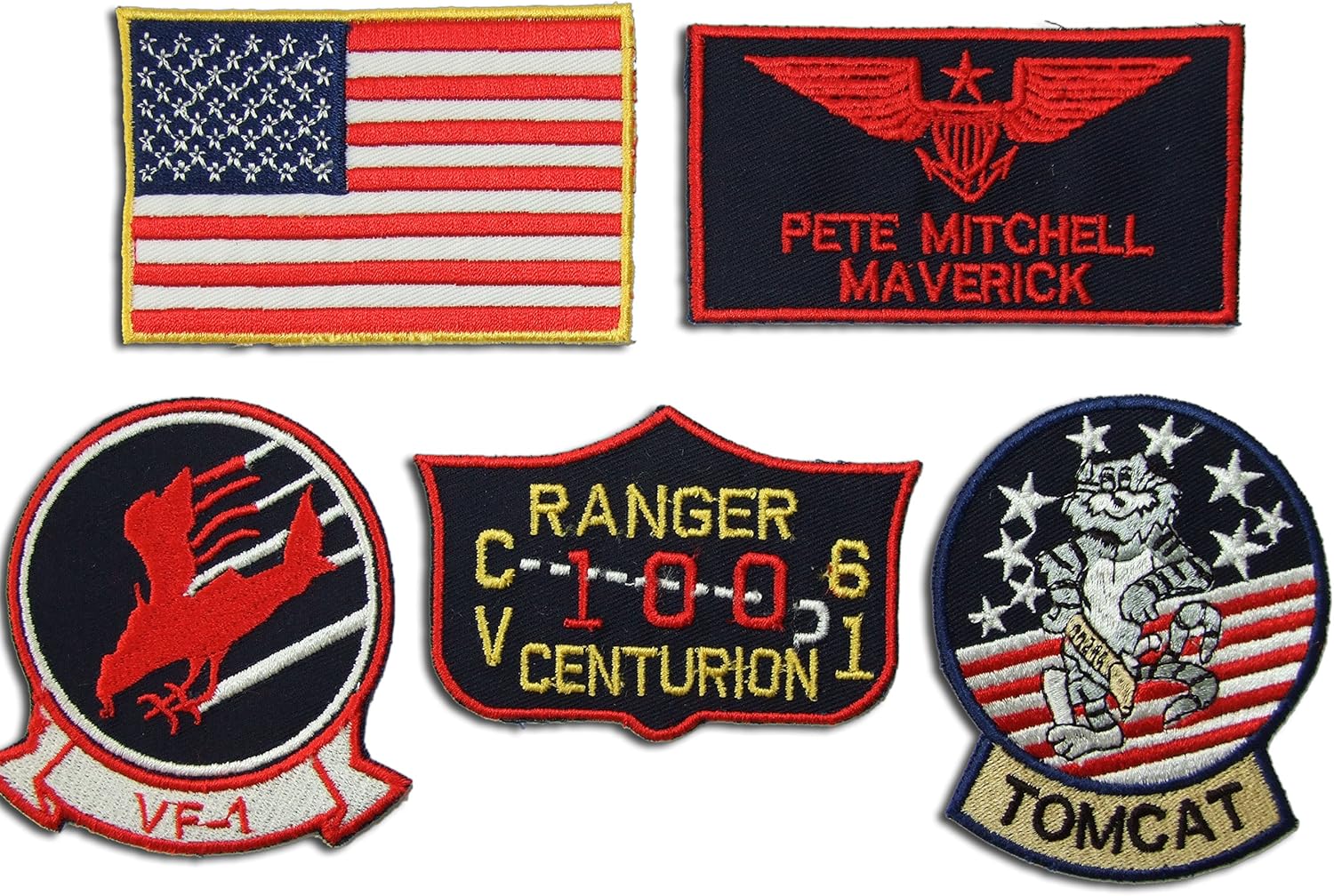 STICKERZZZ!!! Top Gun Screen Accurate 5 patch set Amazon.co.uk Toys
