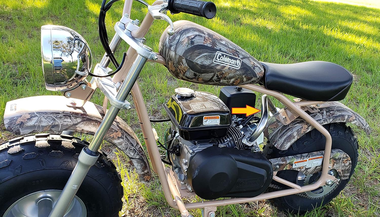 Amazon Com Arsport Exhaust With Muffler For Coleman Ct200u Ex Camo 196cc 6 5hp Gas Mini Bike Garden Outdoor