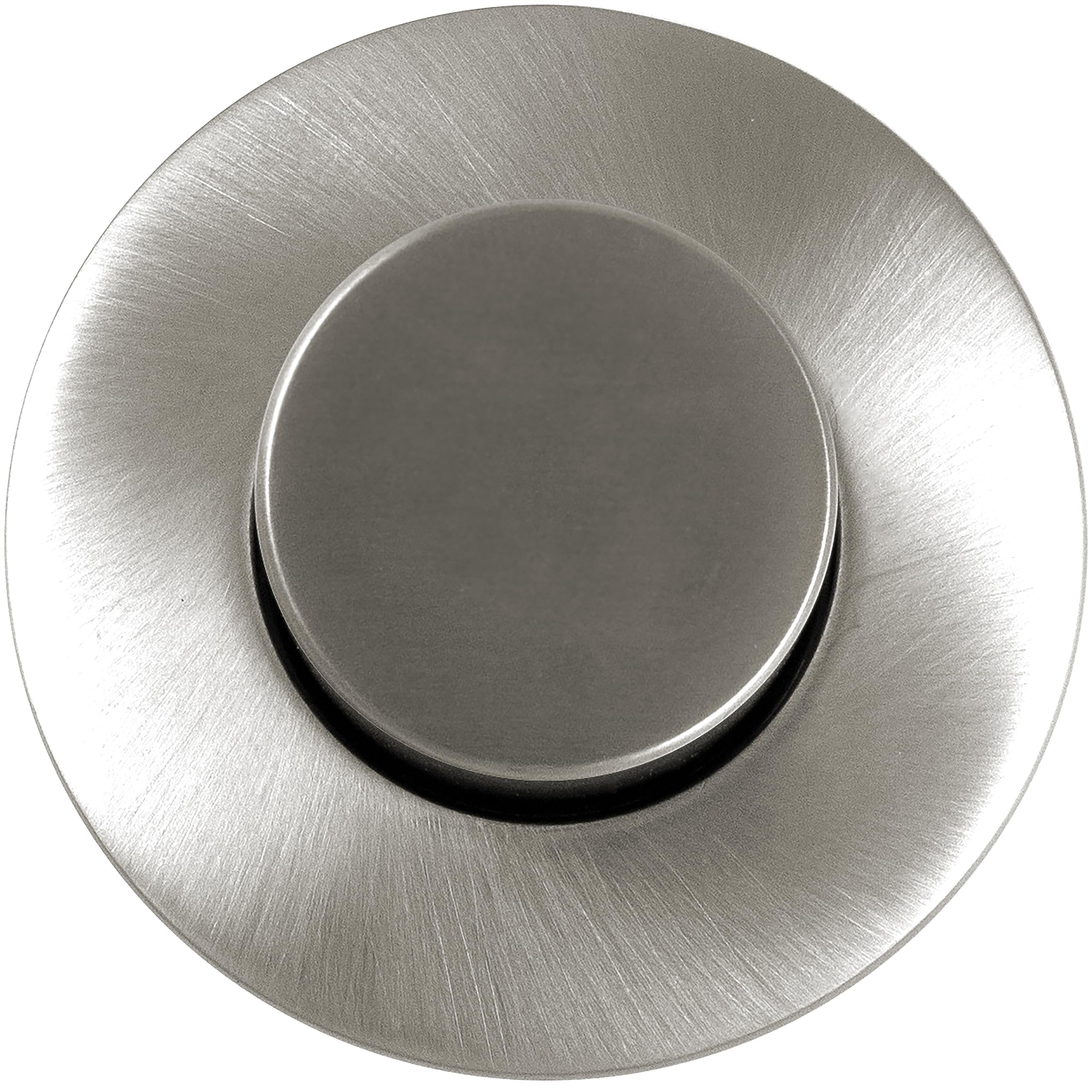 Westbrass ASB-2RB3-20 Sink Top Waste Disposal Air Switch and Dual Outlet Control Box, Raised Button, Stainless Steel