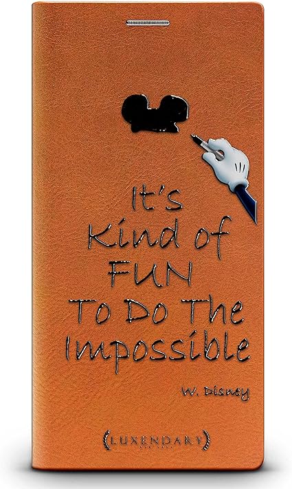 Luxendary L Citation Disney Cool Design Iphone X Housse Portefeuille Cuir Fauve Marron Amazon Fr High Tech