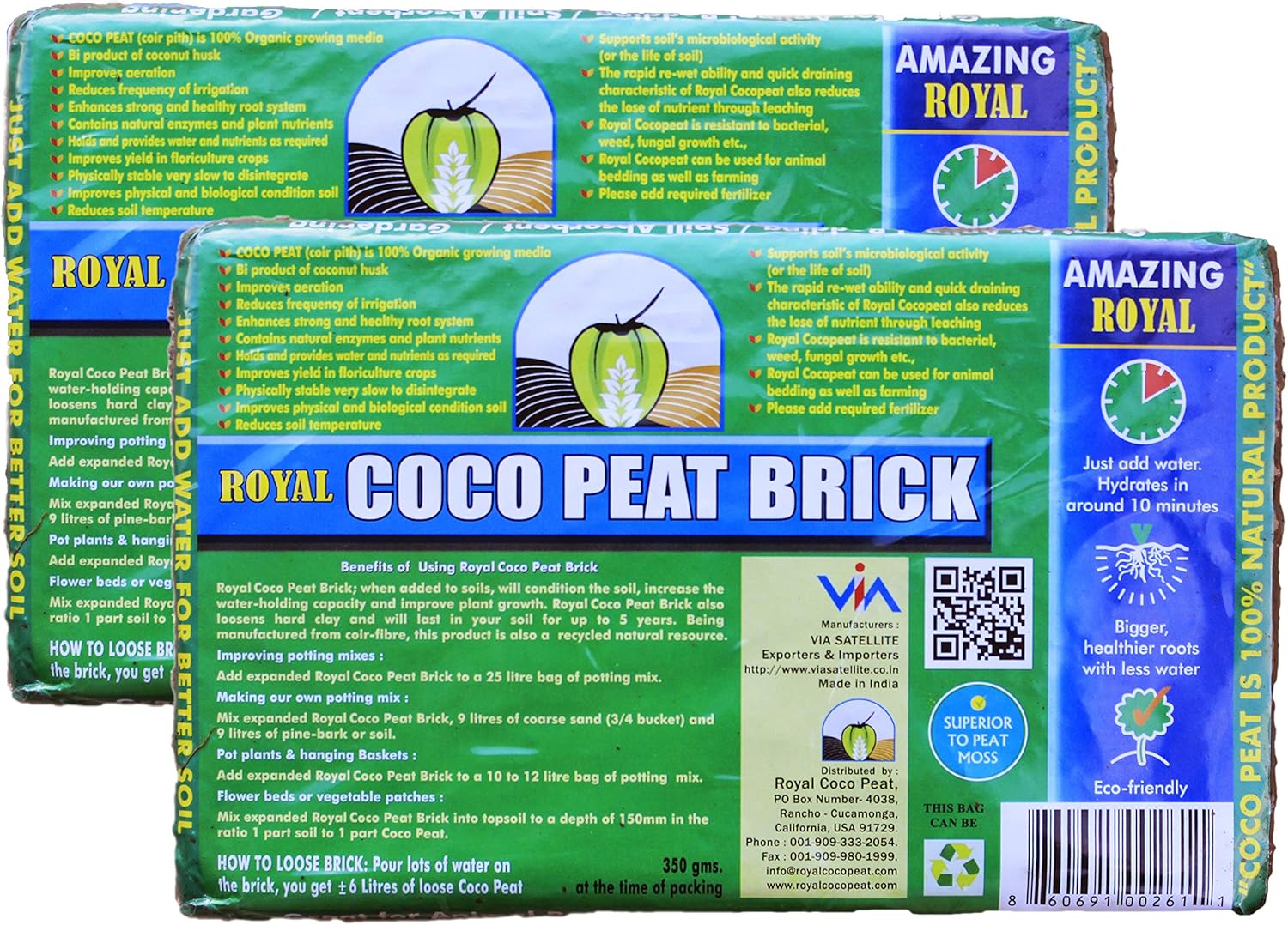 Royal Coco Peat Premium Organic Coconut Coir Peat Moss