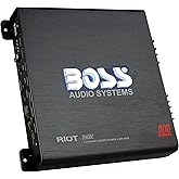 BOSS Audio R4002 Riot 800-Watt Full Range, Class A/B 2 to 8 Ohm Stable 2 Channel Amplifier, Black