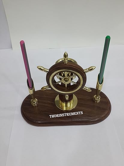 Amazon Thor手作りプレミアムオフィス装飾ペンホルダーwith Nautical Ship Wheel Navigational コンパスホームdecorativepirateのギフト ペン立て 文房具 オフィス用品 Amazon Thor手作りプレミアムオフィス装飾ペンホルダーwith Nautical Ship Wheel Navigational コンパスホームdecorativepirateのギフト ペン立て 文房具 オフィス用品