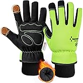 DULFINE 100% Waterproof Winter Work Gloves For Men and Women, High Dexterity Touch Screen For Multipurpose,Excellent Grip