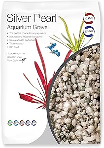 Pisces 11 lb Silver Pearl Aquarium Gravel Substrate for Aquariums, terrariums and vivariums, 2-4mm