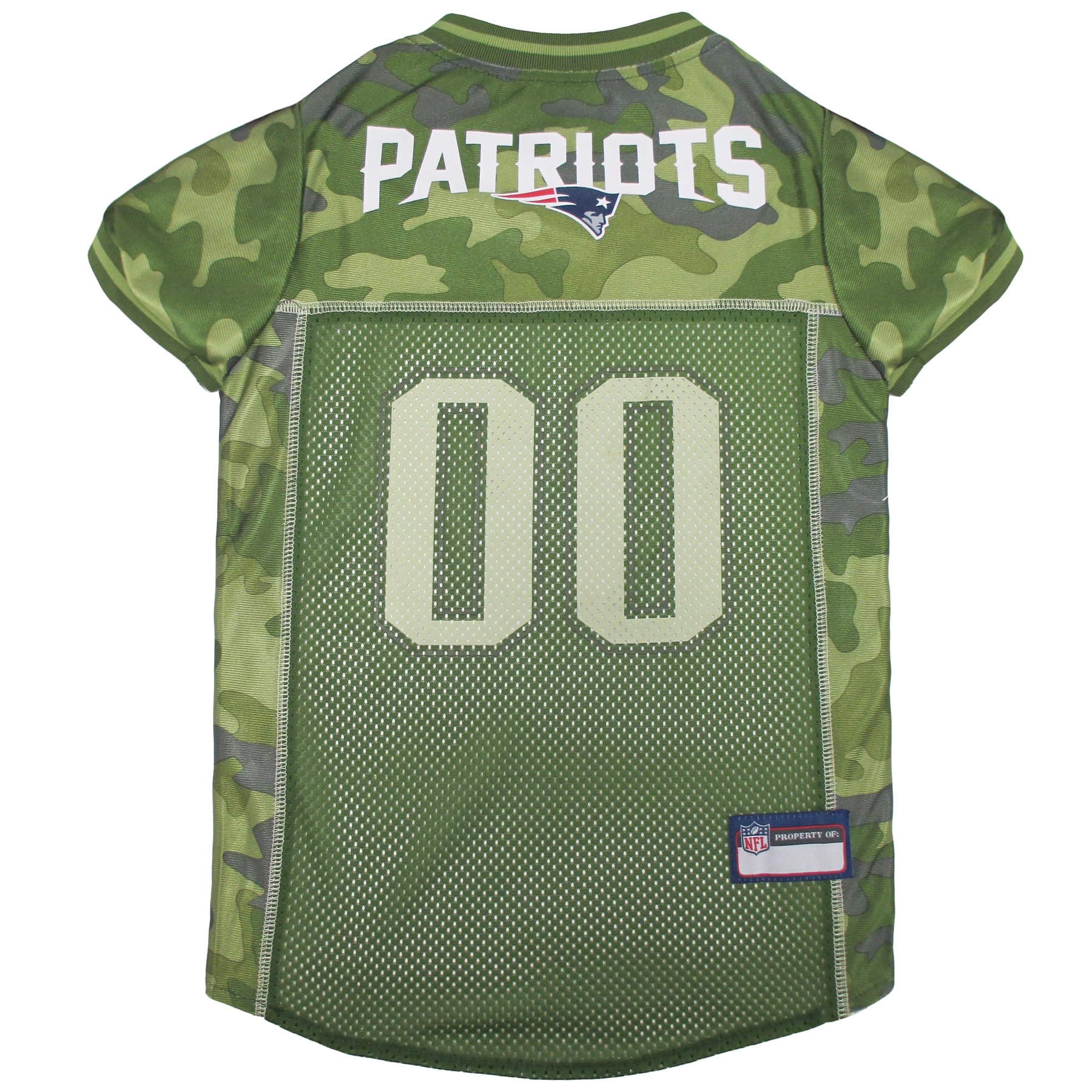 Nfl New England Patriots Camouflage Dog Jersey Small Camo Pet