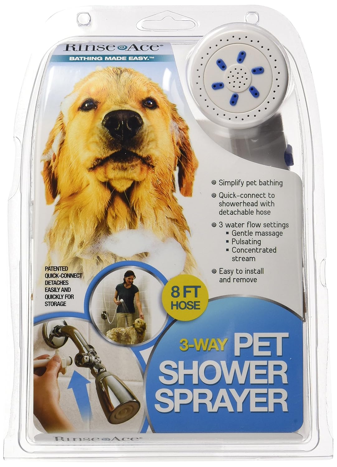 Pet Shower Sprayer 8Foot Handheld Hose for Dog Hair Washing Pet