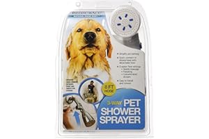 Rinse Ace 3 Way Pet Shower Sprayer with 8 Foot Hose and Quick Connect to Showerhead