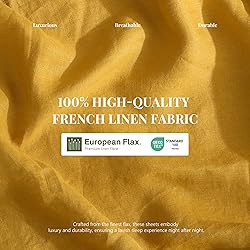 100% Pure French Linen Fitted Sheet Set 1 Fitted