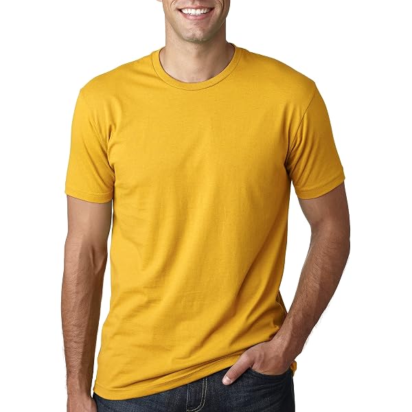 Next Level Men's CVC Crew T-Shirt - 3XL, Orange, 60% Combed Ringspun Cotton 40% Polyester - View #4