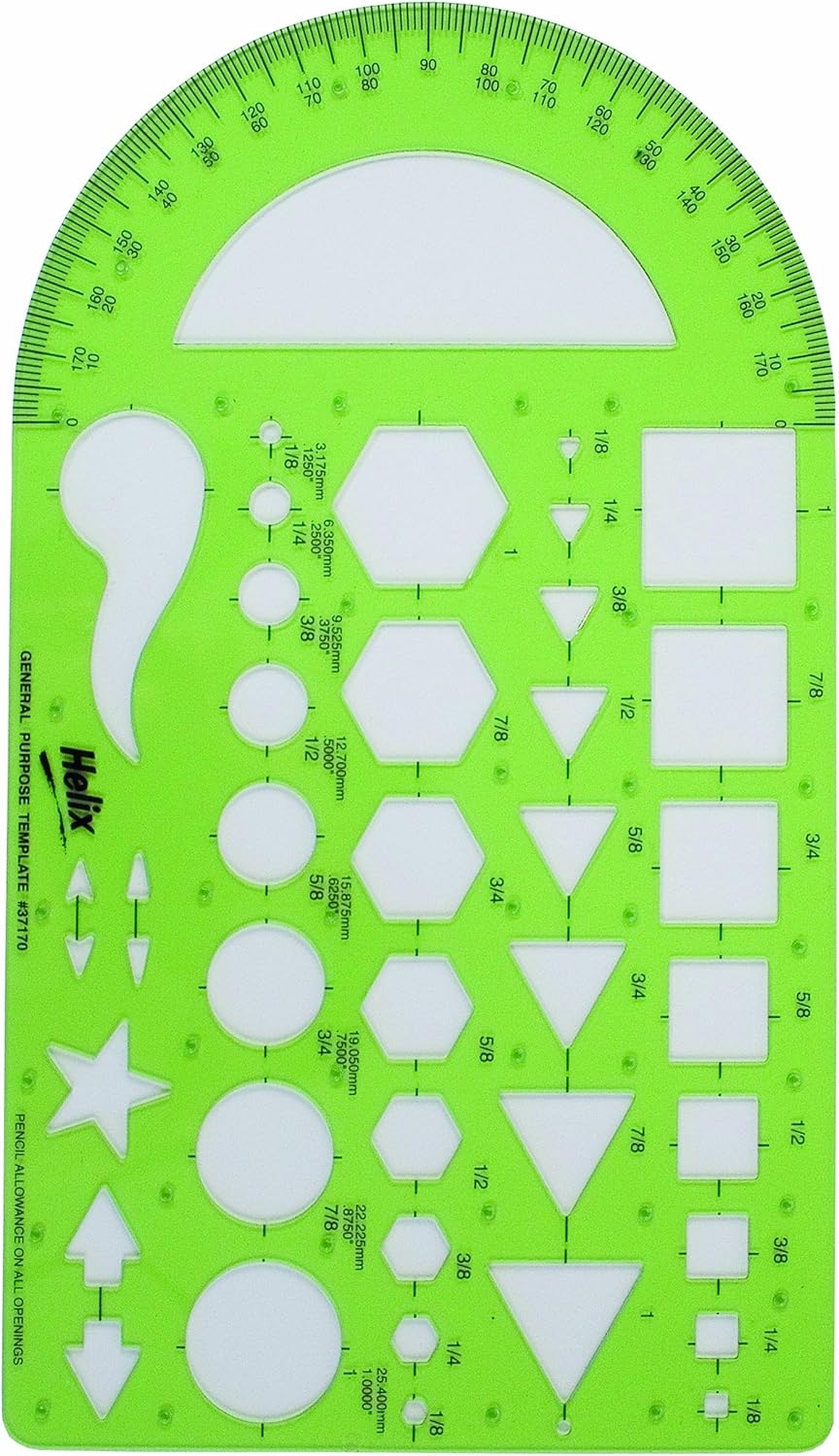 Helix General Purpose Template (37170) : Technical Drawing Templates : Office Products