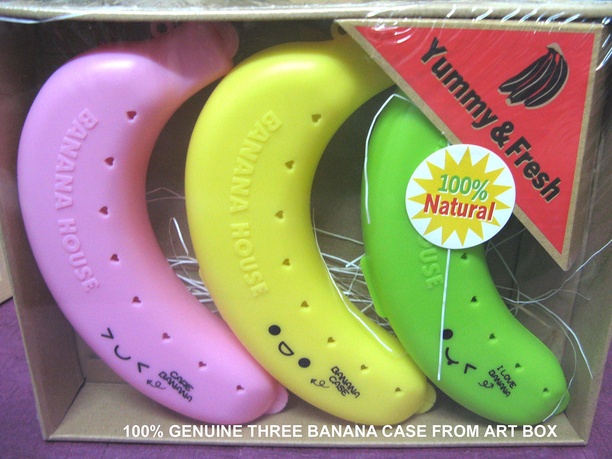 ARTBOX Plastic 3 Banana Storage Container and Case, Multicolour, Large