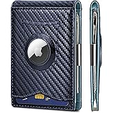 BULLIANT Men Wallet Airtag&Standard Use,Slim Front Pocket Wallet Money Clip for Gifg Men RFID Blocking 11Cards