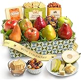 A Gift Inside Sympathy Cheese and Nuts Classic Fruit Basket