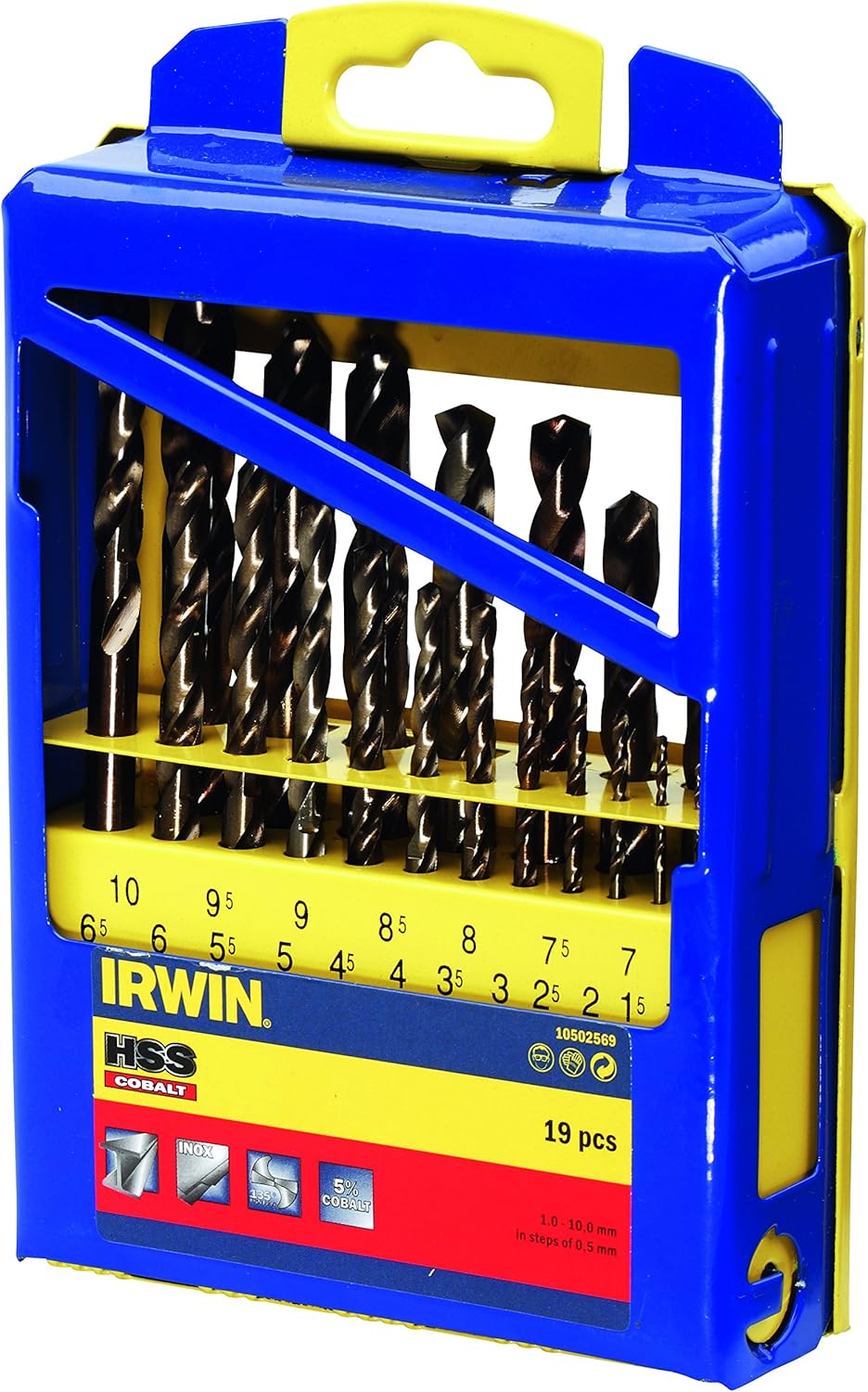IRWIN 10502569 HSS Pro Cobalt Drill Bit Set (Pack of 19), 19-pack