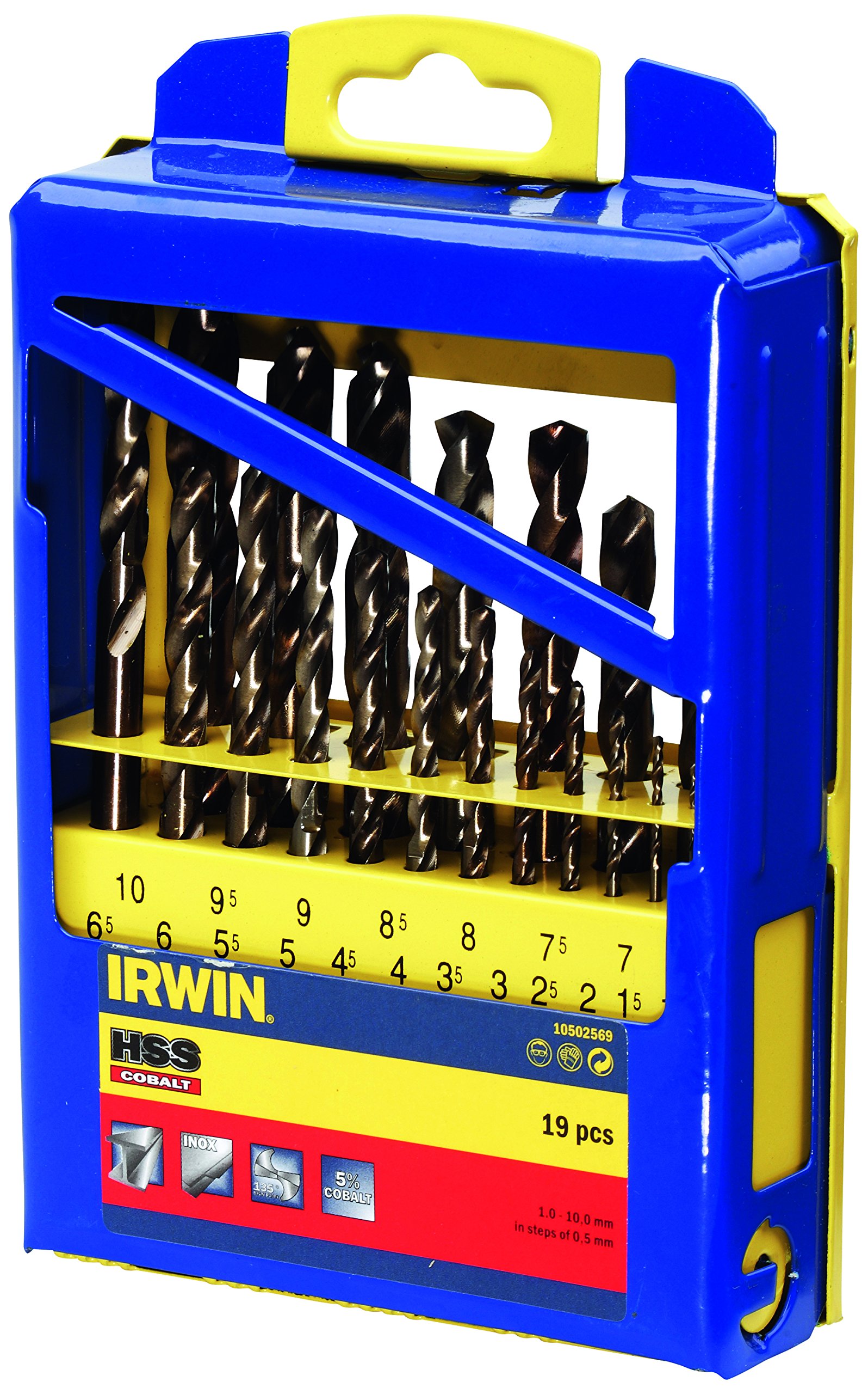 IRWIN 10502569 HSS Pro Cobalt Drill Bit Set (Pack of 19)