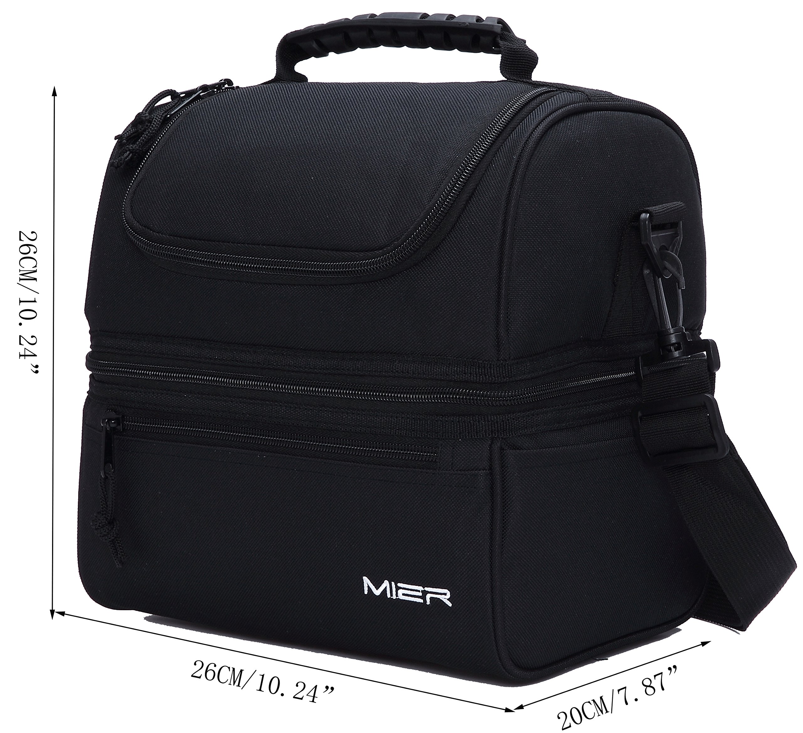 MIER Adult Lunch Box Insulated Lunch Bag Large Cooler Tote Bag for Men