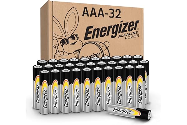 Energizer Alkaline Power AAA Batteries (32 Pack), Long-Lasting Triple A Batteries