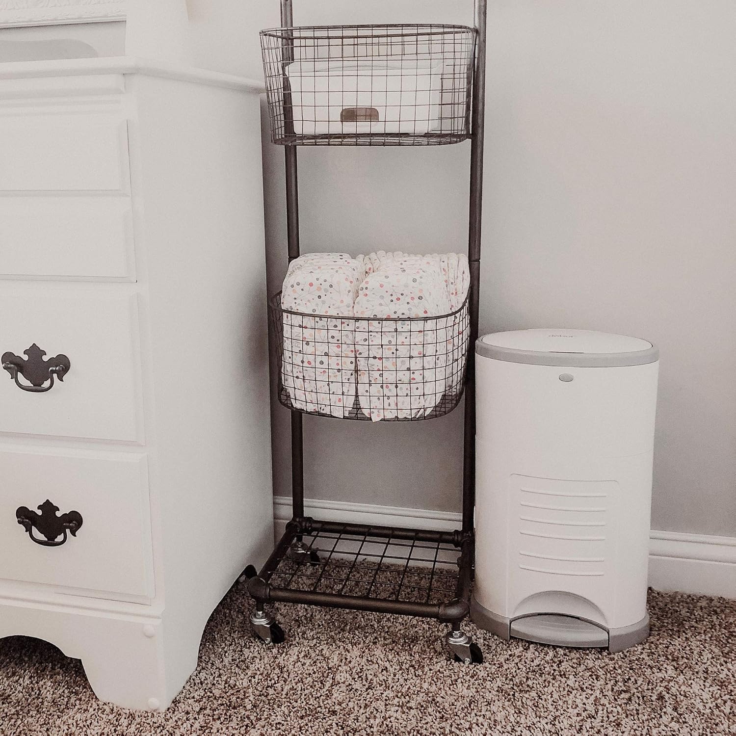Dékor Classic Diaper Pail Gift Set – White | Comes with Over a Year's Supply Worth of Dékor Refills!: Baby