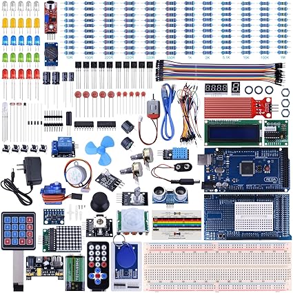 Kit de Mega2560 Arduino con Tutorial, UNIROI Kit de Inicio Más Completo con Sensor de