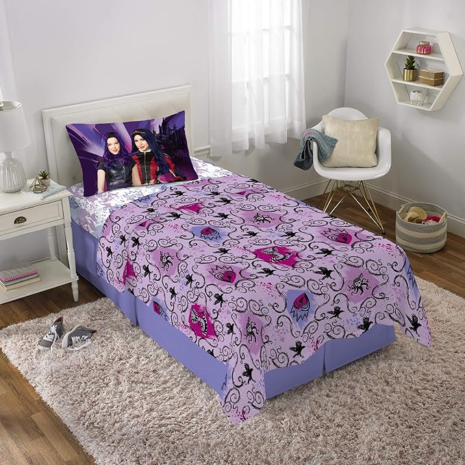 Jay Franco Disneys Descendants 3 Twin Size 5pc Bedding Collection With Comforter Sheet Set And Sham Kids Bedding Comforter Sets Kids Bedding Home Kitchen