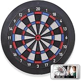 DARTSLIVE Home Electronic Dartboard, Bluetooth Compatible with Online Play, for Soft Tip Darts, 15.5 Inch Diameter Regulation Size Dartboard for Indoor Play, Black