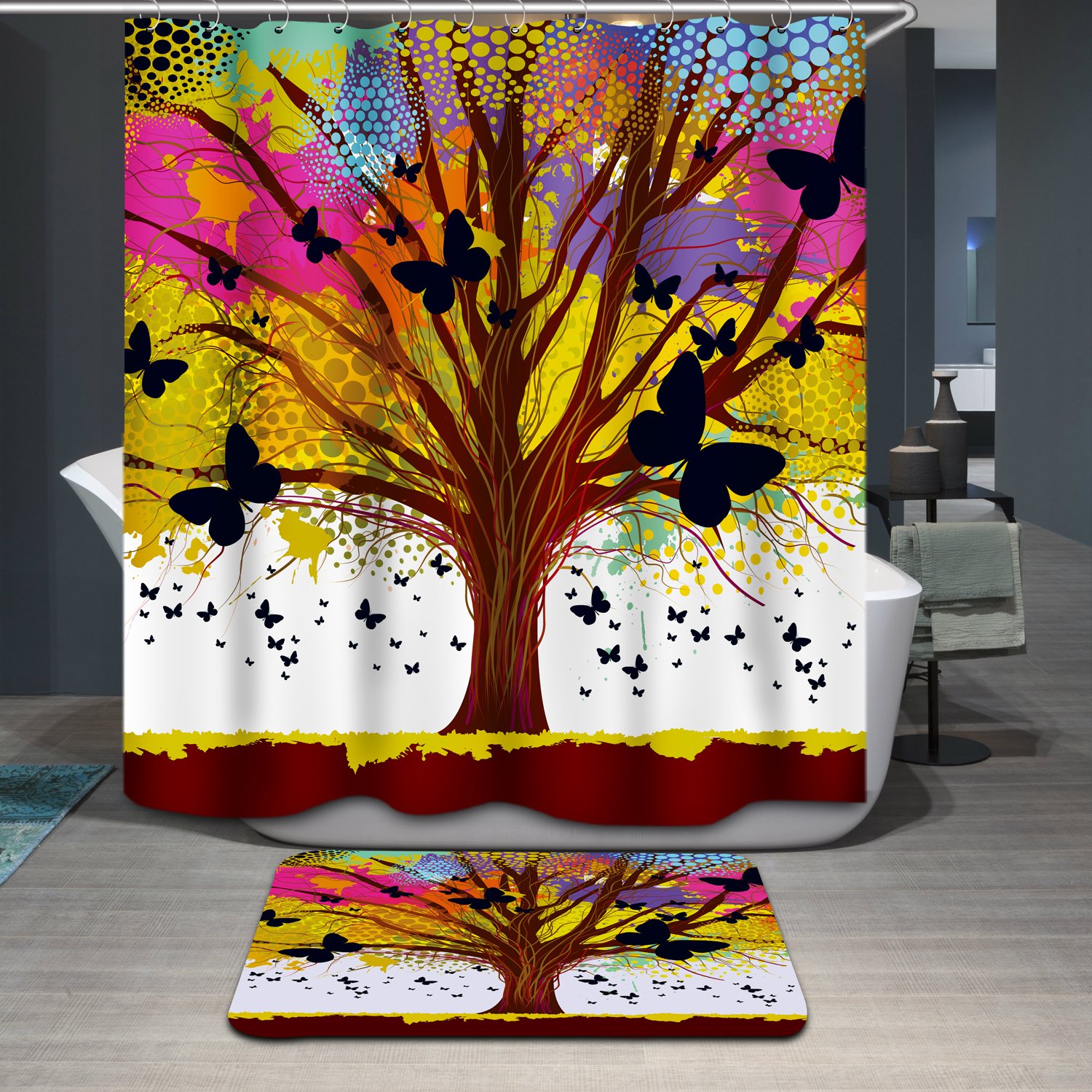 Multi Patterns Big 3D Printed Memory Foam Anti-slip Bath Rugs Soft Bathroom Mat Doormat Carpet 19.5 x 31.2 inches (#11)